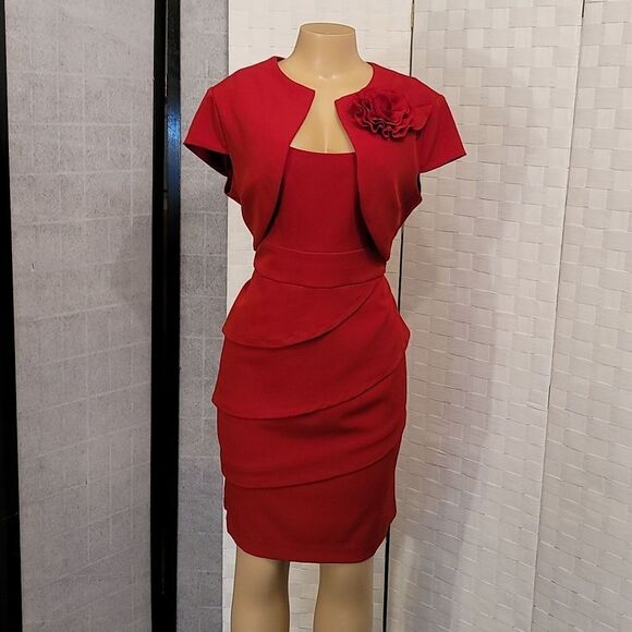 S.L.FASHIONS SLEEVELESS INVIBLE ZIPPER DOWN BACK DRESS - Picture 3 of 16